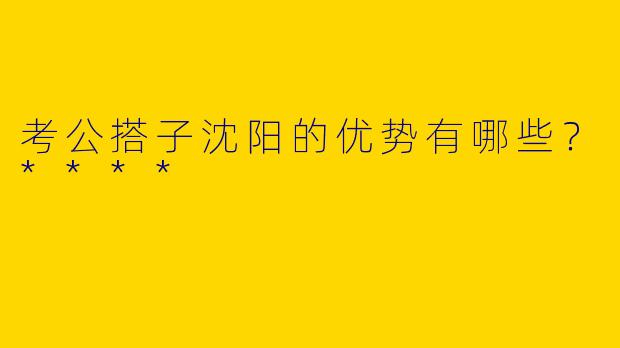 考公搭子沈阳的优势有哪些?****