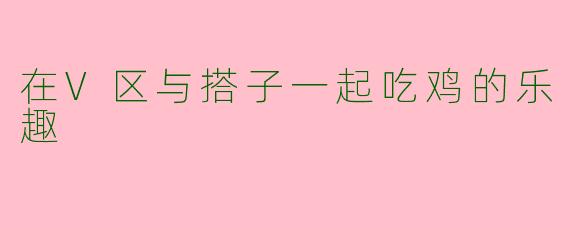 在V区与搭子一起吃鸡的乐趣