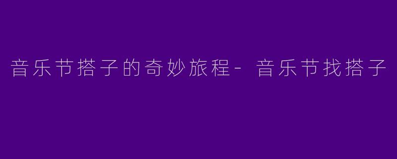 音乐节搭子的奇妙旅程-音乐节找搭子