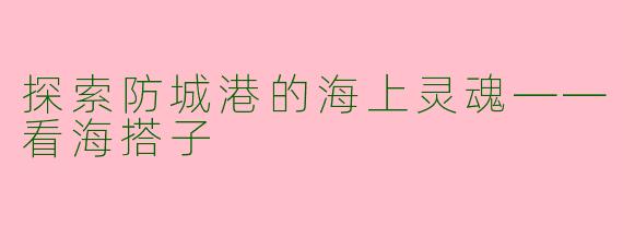探索防城港的海上灵魂——看海搭子