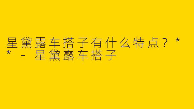 星黛露车搭子有什么特点?**