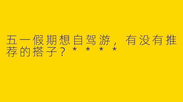 五一假期想自驾游，有没有推荐的搭子？****