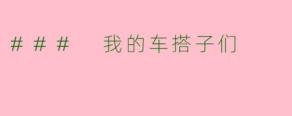### 我的车搭子们