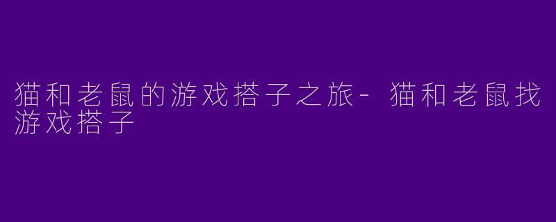 猫和老鼠的游戏搭子之旅