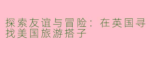 探索友谊与冒险：在英国寻找美国旅游搭子