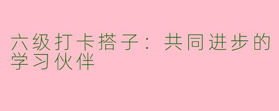六级打卡搭子：共同进步的学习伙伴