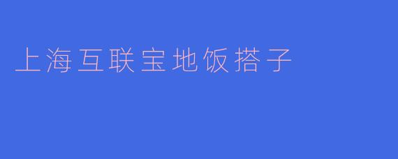 上海互联宝地饭搭子