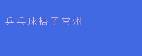 乒乓球搭子常州
