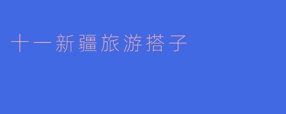 十一新疆旅游搭子