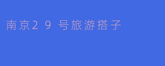南京29号旅游搭子