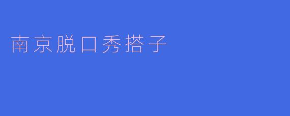 南京脱口秀搭子
