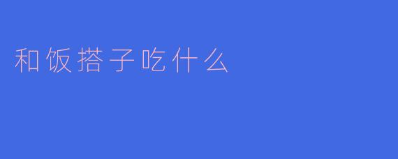 和饭搭子吃什么
