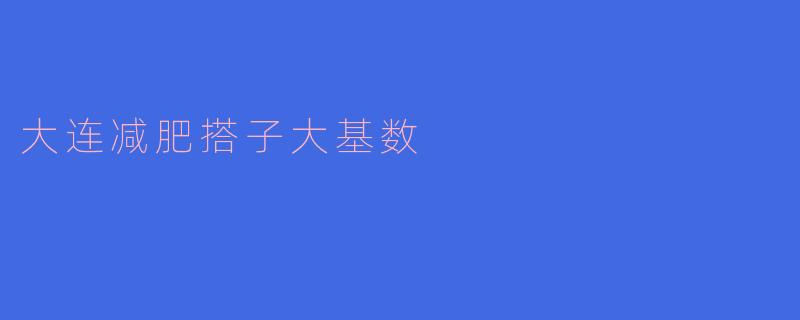 大连减肥搭子大基数是什么？**