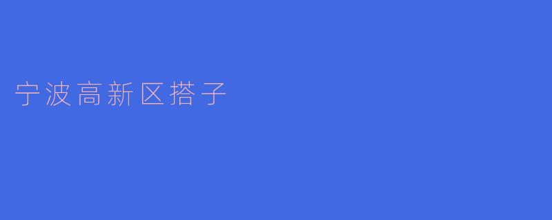 宁波高新区“搭子”：创新合作助力区域发展