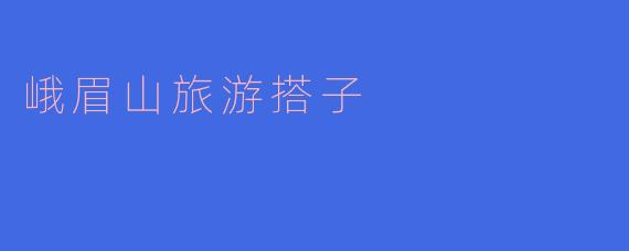 峨眉山旅游搭子怎么找比较好呢?