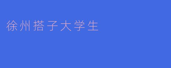 徐州搭子大学生