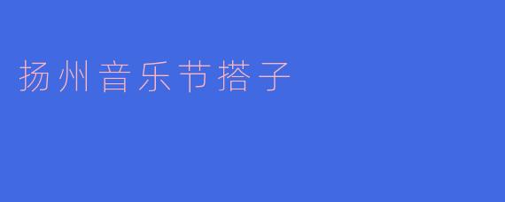 扬州音乐节搭子是指什么？  