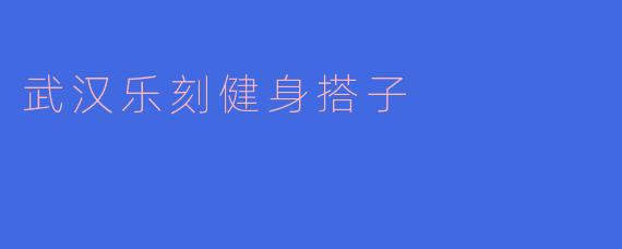 武汉乐刻健身搭子的魅力与价值