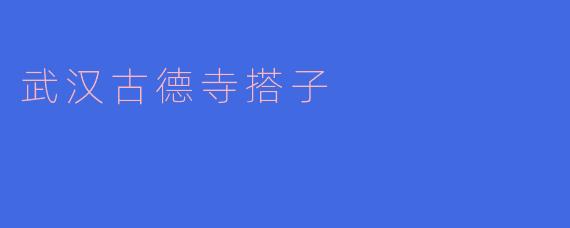 武汉古德寺搭子
