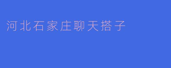 河北石家庄有什么好的聊天搭子推荐吗？  