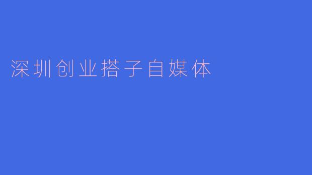深圳创业搭子自媒体：共创未来的桥梁