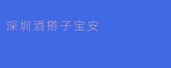 深圳宝安的酒搭子在哪里可以找到？****