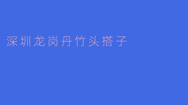 深圳龙岗丹竹头搭子