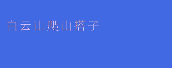 白云山爬山搭子一般是怎样组织的，有什么注意事项吗？