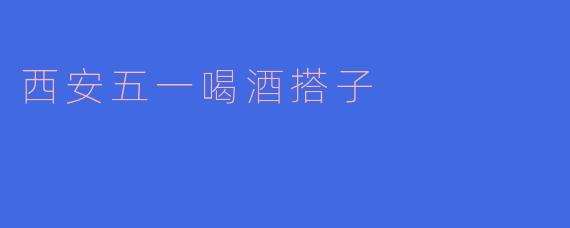 在西安五一假期，哪里可以找到喝酒搭子一起畅饮？