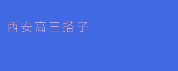 西安高三搭子