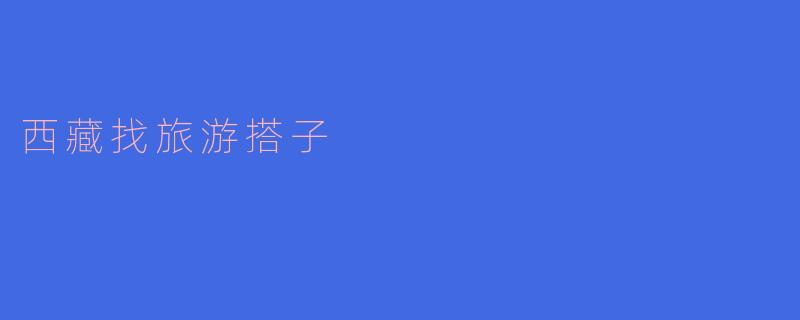 西藏找旅游搭子