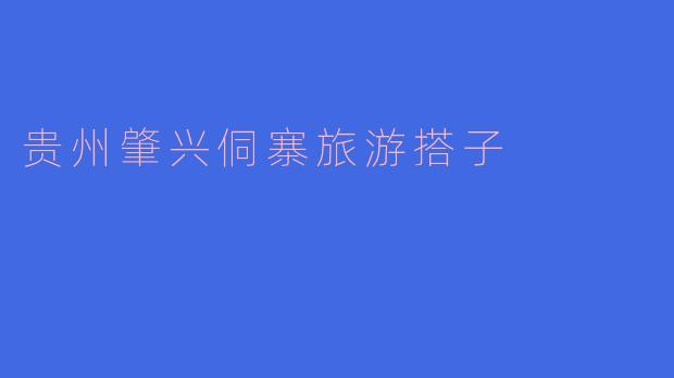 贵州肇兴侗寨旅游搭子