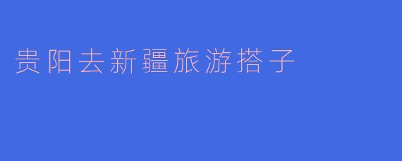 贵阳去新疆旅游搭子