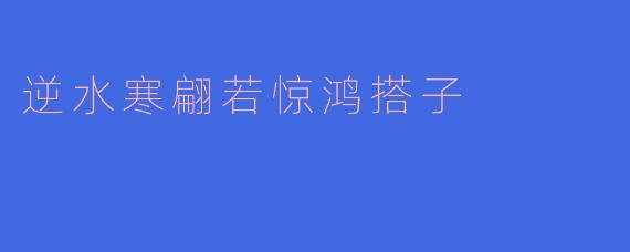 逆水寒翩若惊鸿搭子的魅力与探索