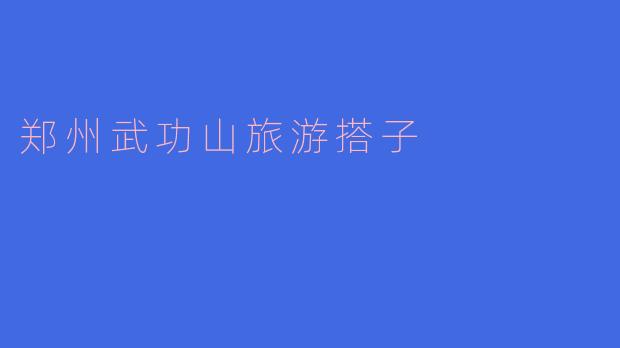 郑州武功山旅游搭子