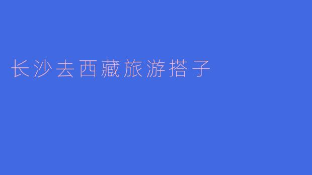 长沙去西藏旅游搭子