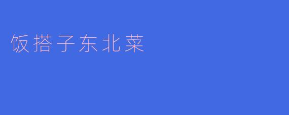 饭搭子东北菜有什么特色？****