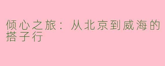 倾心之旅：从北京到威海的搭子行