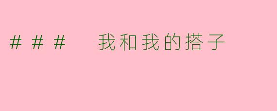 ### 我和我的搭子