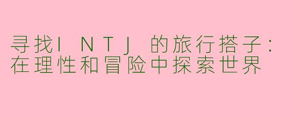 寻找INTJ的旅行搭子：在理性和冒险中探索世界
