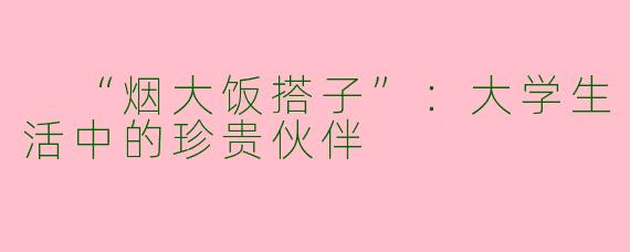  “烟大饭搭子”：大学生活中的珍贵伙伴