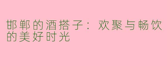 邯郸的酒搭子：欢聚与畅饮的美好时光