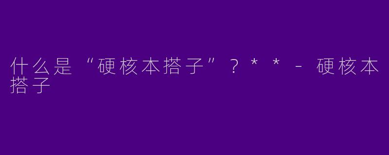 什么是“硬核本搭子”?**