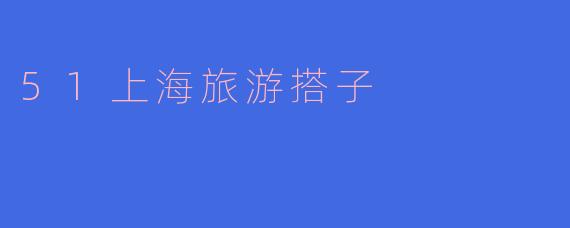 探索“51上海旅游搭子”:共享旅行的乐趣