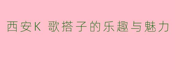 西安K歌搭子的乐趣与魅力