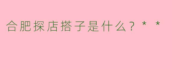 合肥探店搭子是什么?**