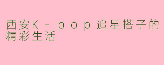 西安K-pop追星搭子的精彩生活