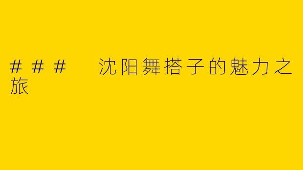### 沈阳舞搭子的魅力之旅