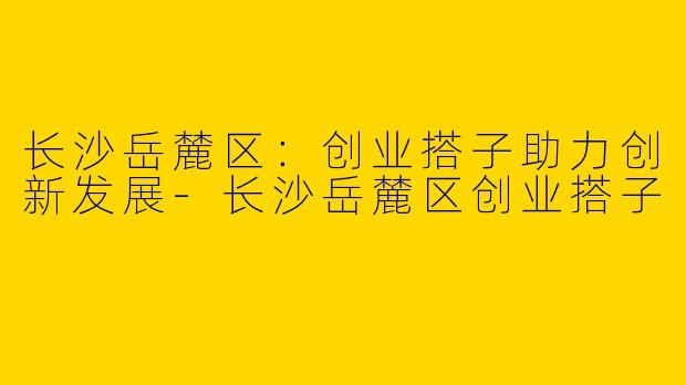 长沙岳麓区：创业搭子助力创新发展