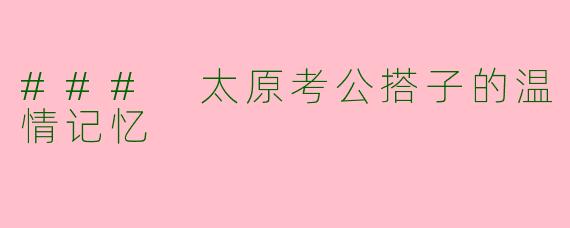 ### 太原考公搭子的温情记忆